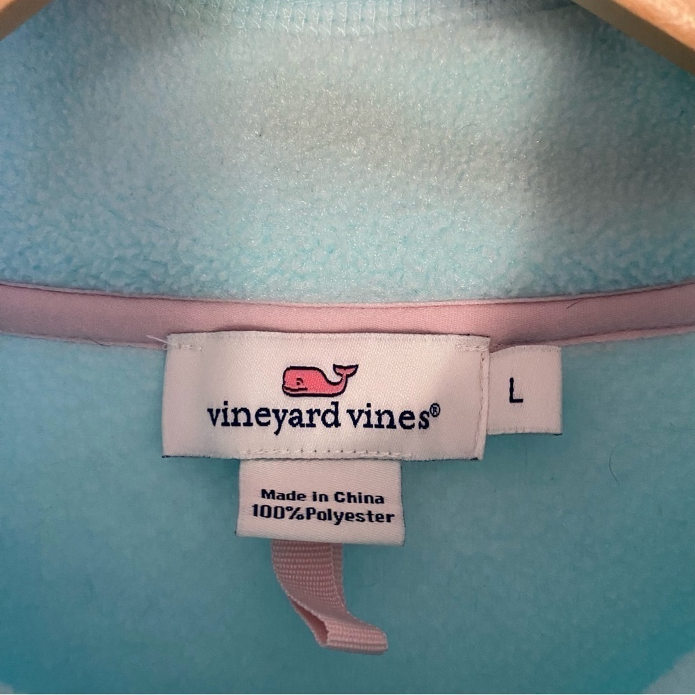 Vineyard Vines Light Blue Fleece Full Zip Vest Large - Picture 11 of 15